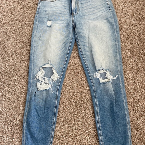 Stylish Blue Distressed Jeans kancan 3/25 - Picture 2 of 7